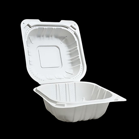 MFP 224 | Microwavable Square Hinged Container 5"×5"×3" - 250 PCs/CS