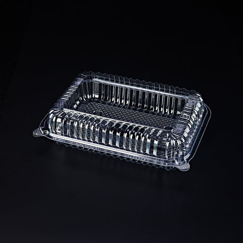 M003 | Medium Recyclable Transparent Clamshell Container 220 x 160 x 50mm - 400 PCs