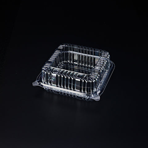 M002 | Small Recyclable Transparent Clamshell Container 160 x 160 x 60mm - 500 PCs
