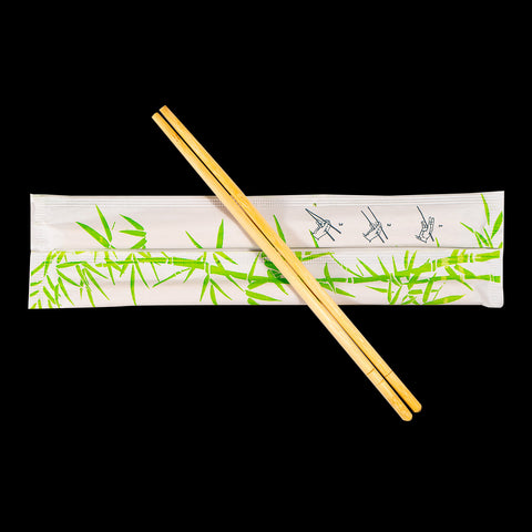 8003 | Individually paper wrapped round chopsticks / PFAS-free 20cm×5.5mm - 2000 PCs