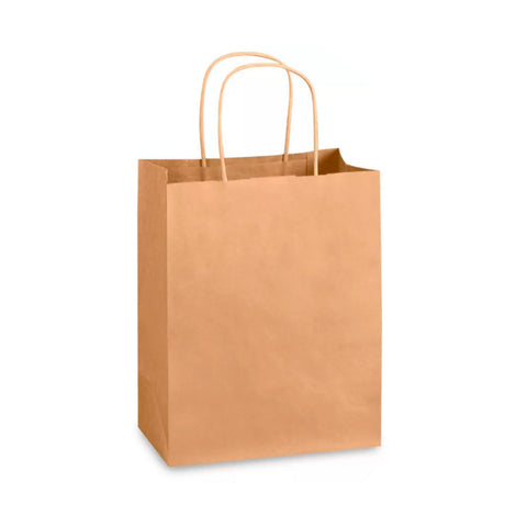 025SP-8410-K | Twisted Handle Kraft Bags 8'' x 4'' x 10'' - 250 PCs