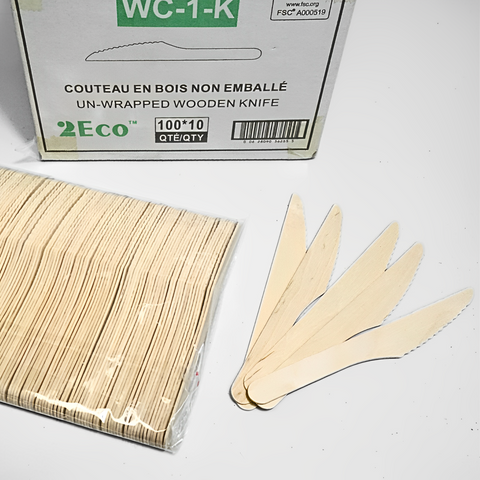 WC-1-K | Un-Wrapped Wooden Knife - 1000 PCs