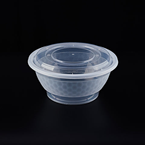 YN-38C | 38oz Microwave Bowl Combo, Clear Base + Clear Lid - 150 SETs