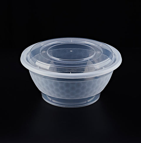 YN-42C | 42oz Mirowave Bowl,Clear Base+Lid, - 150 SETs