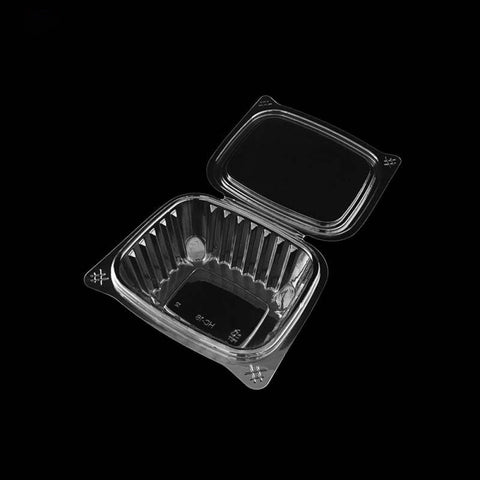 HC-16 | 16 oz Recyclable clear hinged rectangular deli container 251.6x148x60.5mm - 200 PCs