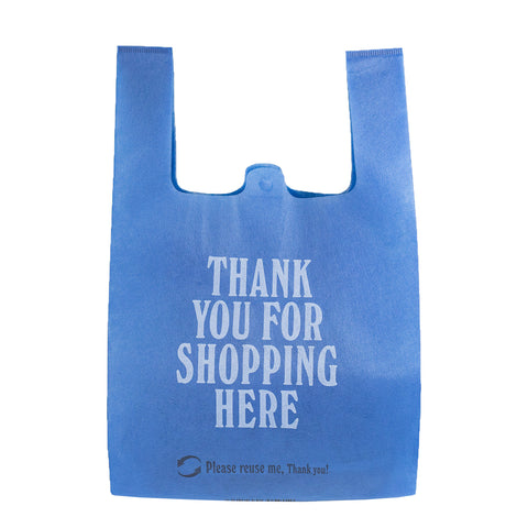 NWBSM22712-S5-DB-500 | S5 Regular Non Woven Reusable T-Shirt Bag, 55x18x30cm  Dark Blue Colour - 500 PCs