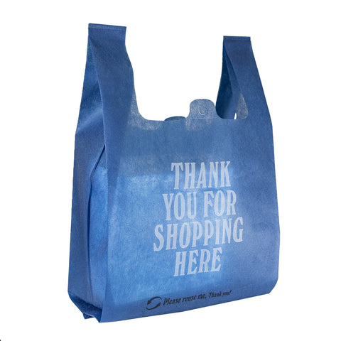 NWBSM22712-S5-DB-500 | S5 Regular Non Woven Reusable T-Shirt Bag, 55x18x30cm  Dark Blue Colour - 500 PCs