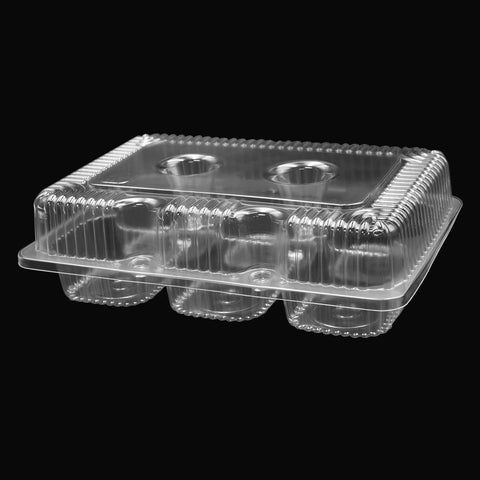 VEL-021 | 6 Regular Muffin Container 8.50"x5.876"x2.50" - 400 PCs