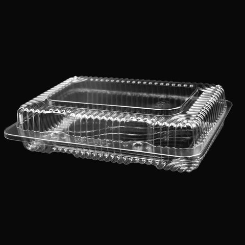 VEL-052-M004 | Recyclable medium hinged container 9.3"x6.8"x2.25" - 400 PCs