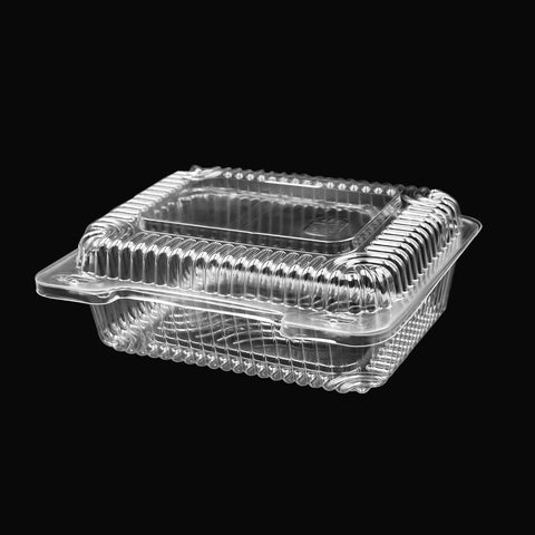 VEL-070-M002L | Recyclable medium hinged container 6.9"x5.9"x2.312" - 600 PCs