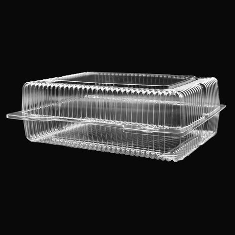 Recyclable Clear PET Hinged Lids Containers