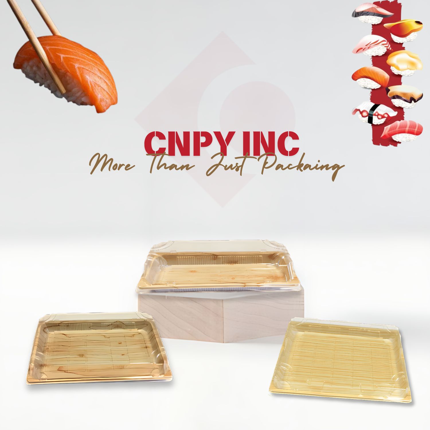 sushi-restaurant-supply-in-montreal-cnpy-inc-s-wood-grain-color-trays